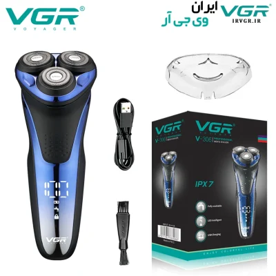 ریش تراش سه تیغ چرخشی وی جی آر مدل V-306