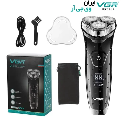 ریش تراش سه تیغ چرخشی وی جی آر مدل V-318