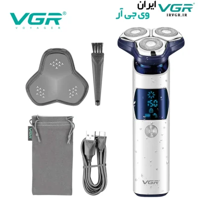 ریش تراش سه تیغ چرخشی وی جی آر مدل V-328