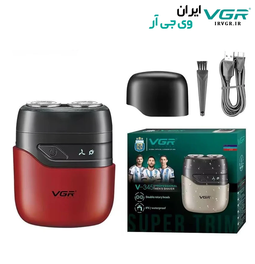 ریش تراش چرخشی جیبی وی جی آر مدل V-345