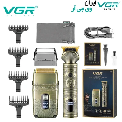 ست ریش تراش فویلی و خط زن وی جی آر مدل V-649