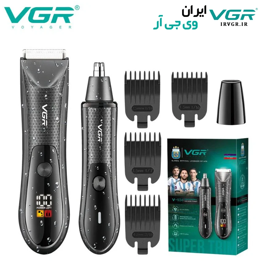 ماشین اصلاح بدن V-934 همراه با موزن گوش و بینی